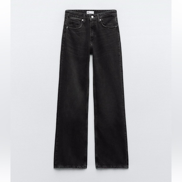 Zara Denim - NWT Zara Full Length Mid- Rise Wide Leg Jeans